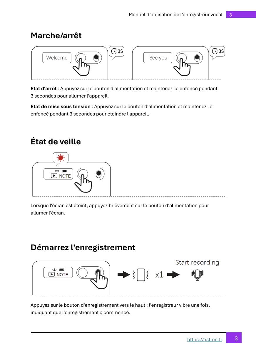 Page 3 du manuel - Model 2