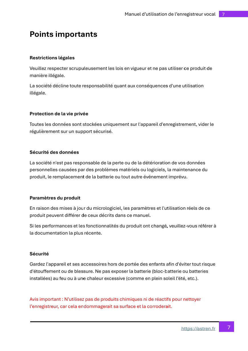 Page 7 du manuel - Model 2