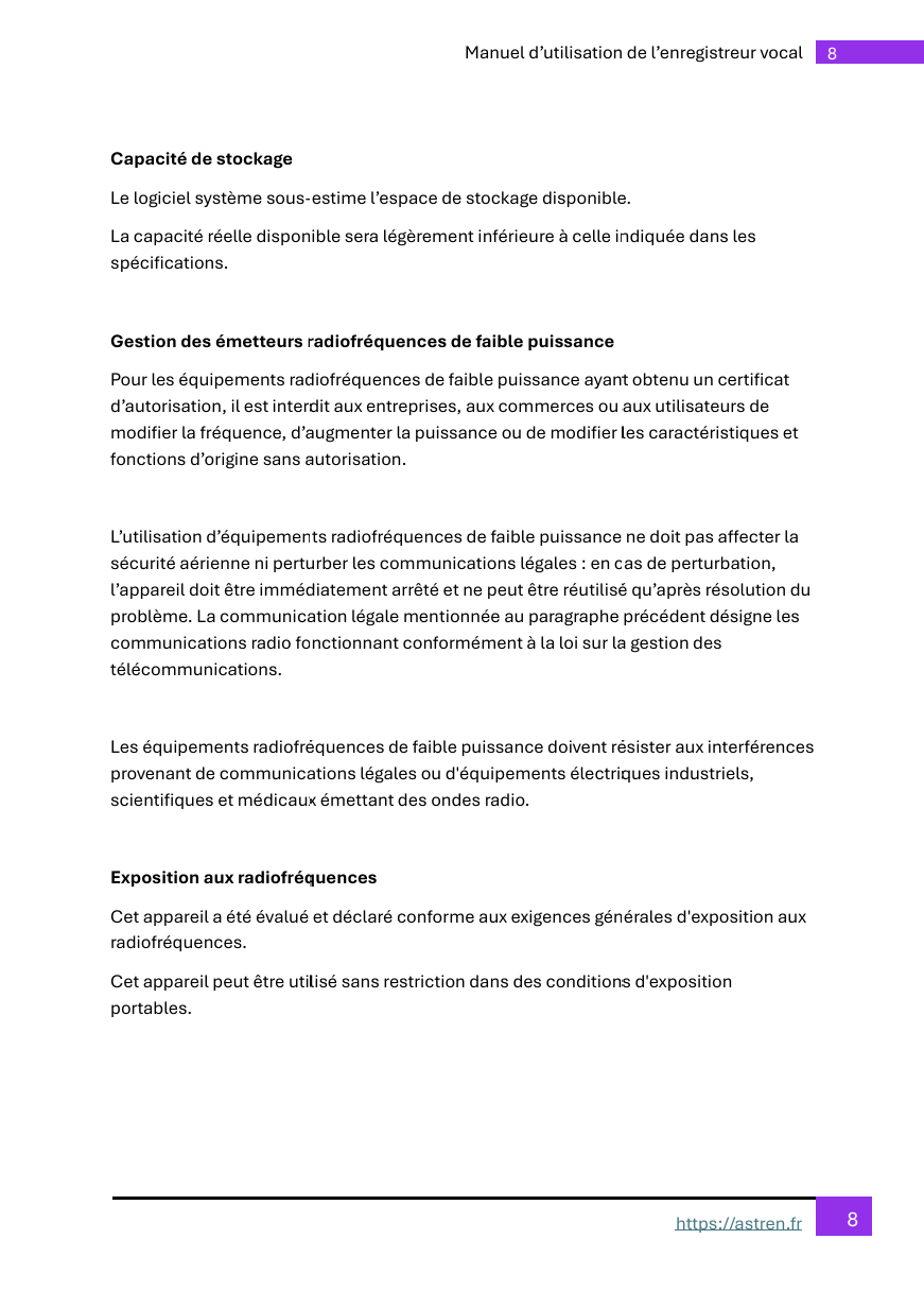 Page 8 du manuel - Model 2